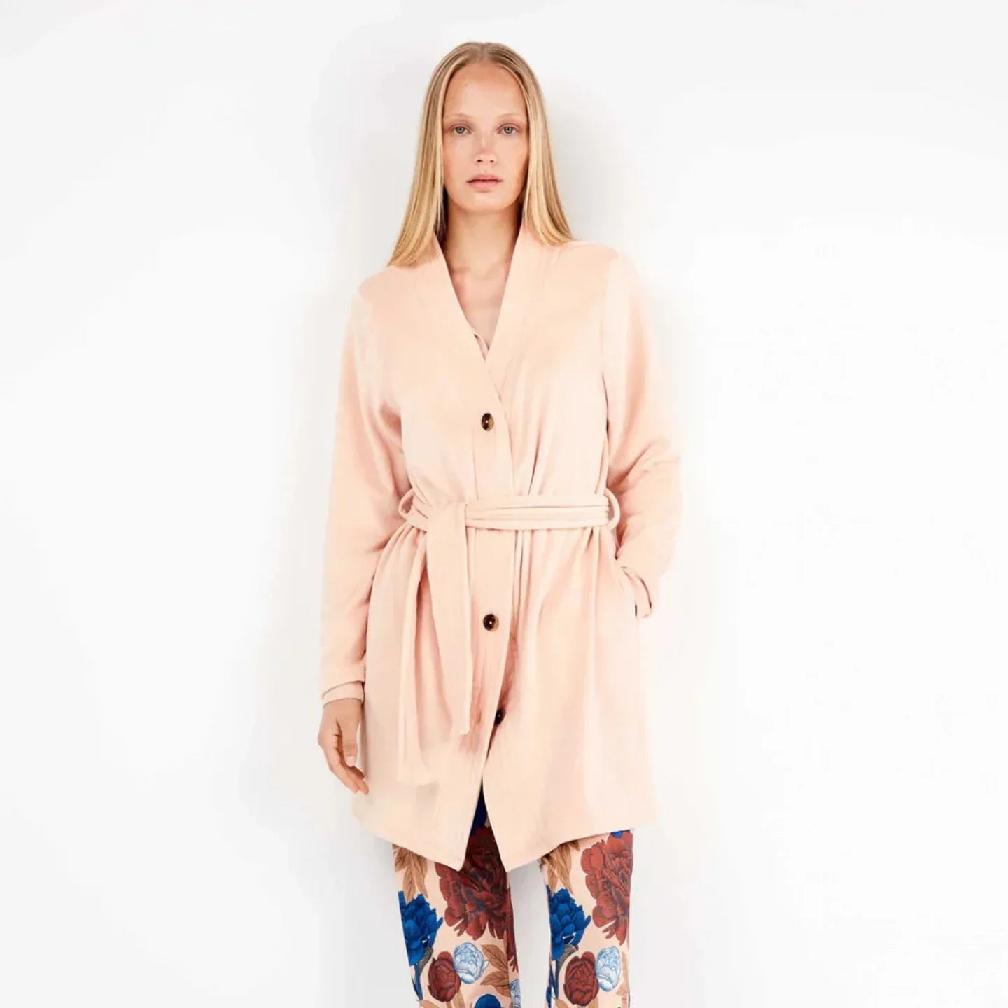 Vestaglia Donna Gisela 2/20303U – Cappotto in Pile Elasticizzato con Bottoni - The King Luxury