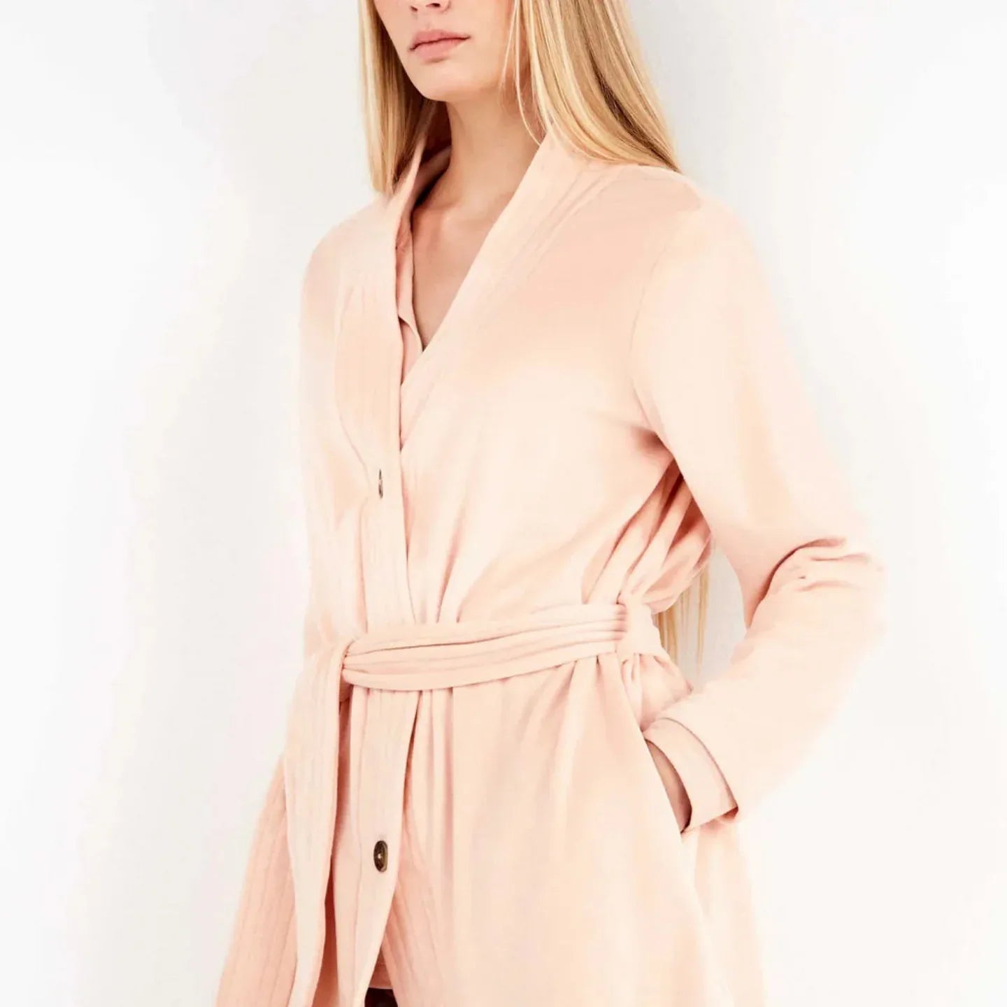 Vestaglia Donna Gisela 2/20303U – Cappotto in Pile Elasticizzato con Bottoni - The King Luxury