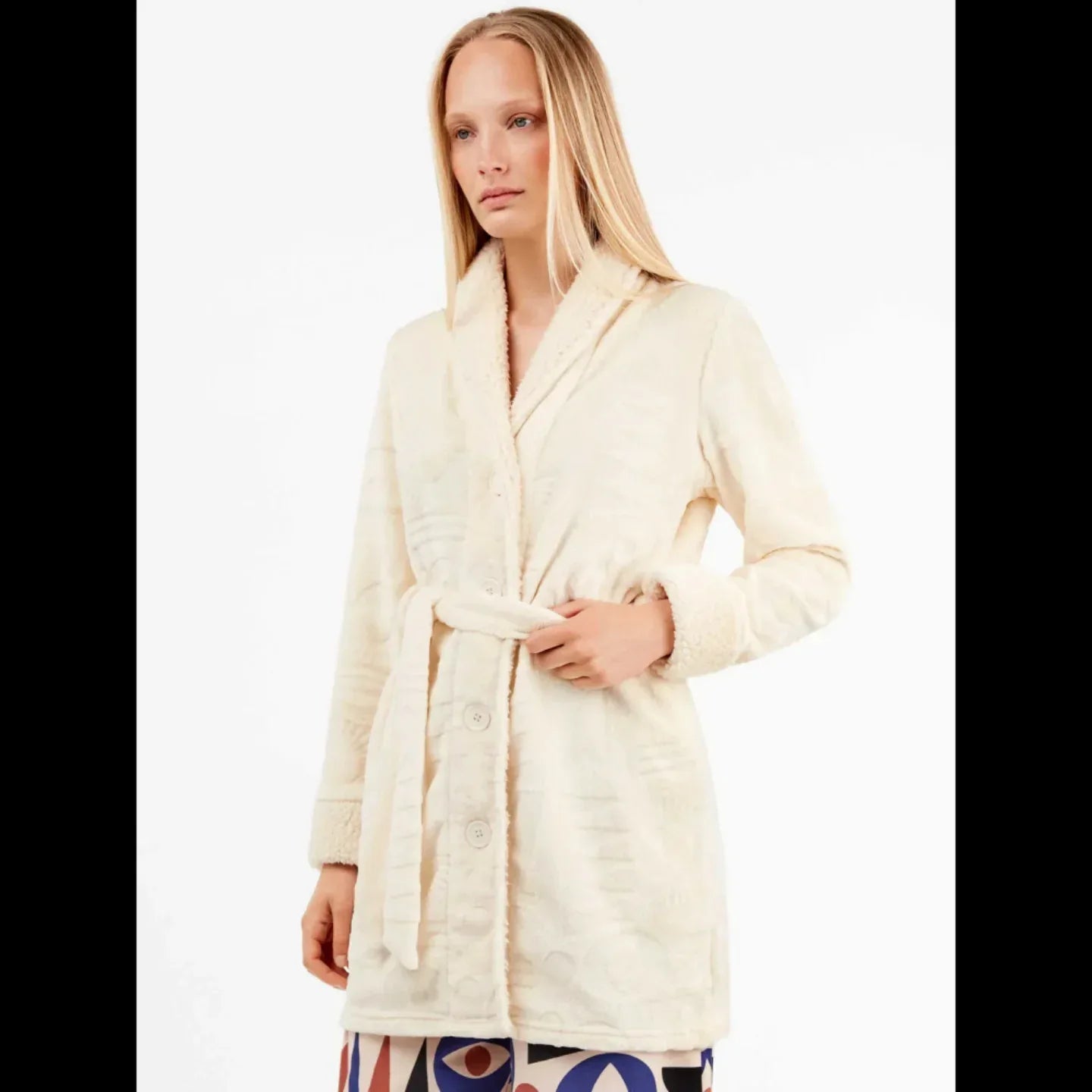 Vestaglia Donna Gisela 2/20315U – Tessuto Felpato con Bottoni e Cintura - The King Luxury