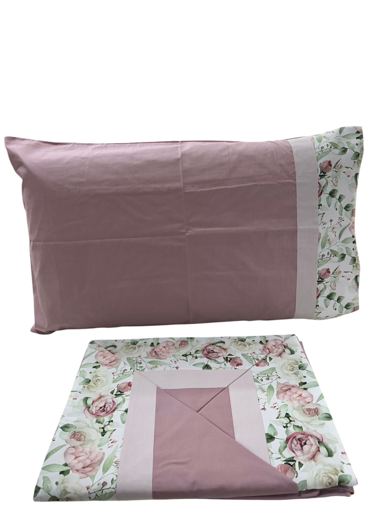 Completo Lenzuola Made In Italy Matrimoniale 100% Cotone
