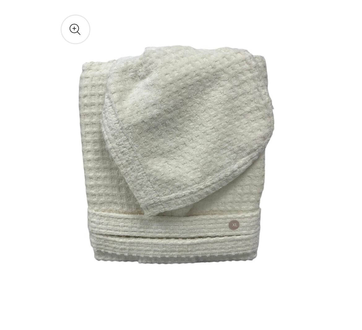 Accappatoio Papalina Velour Million taglia M, in spugna jacquard di cotone 400 gr/mq, con cappuccio, tasche e cintura, extra morbido, Made in Italy.