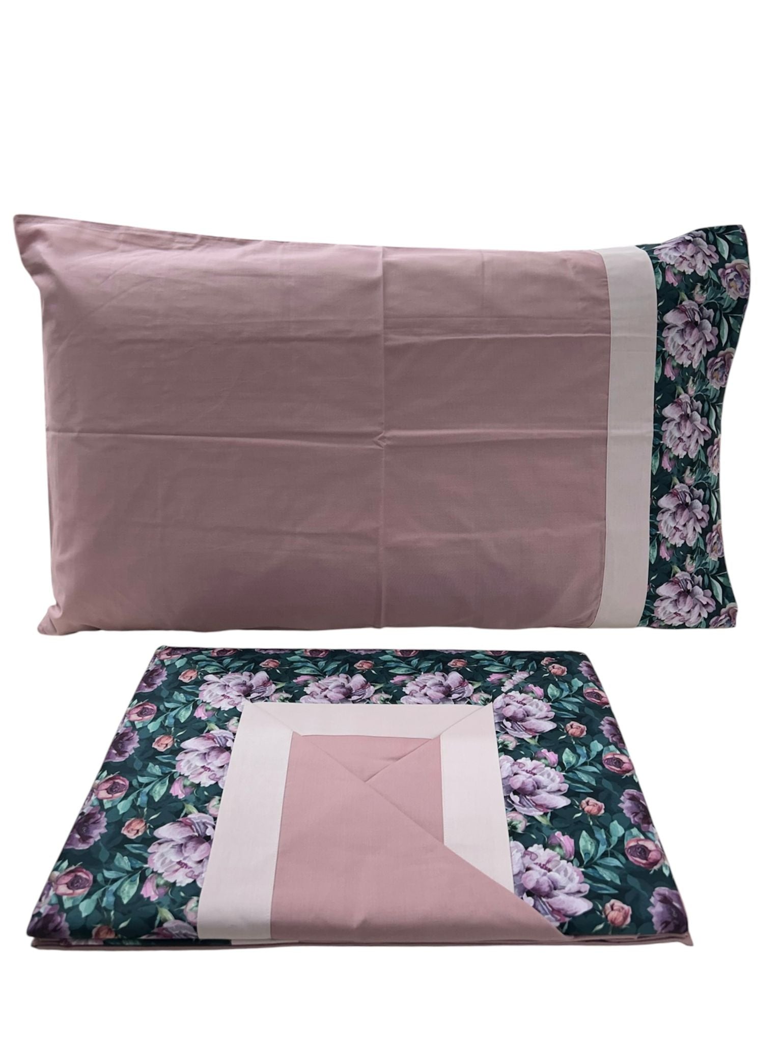 Completo Lenzuola Made In Italy Matrimoniale 100% Cotone