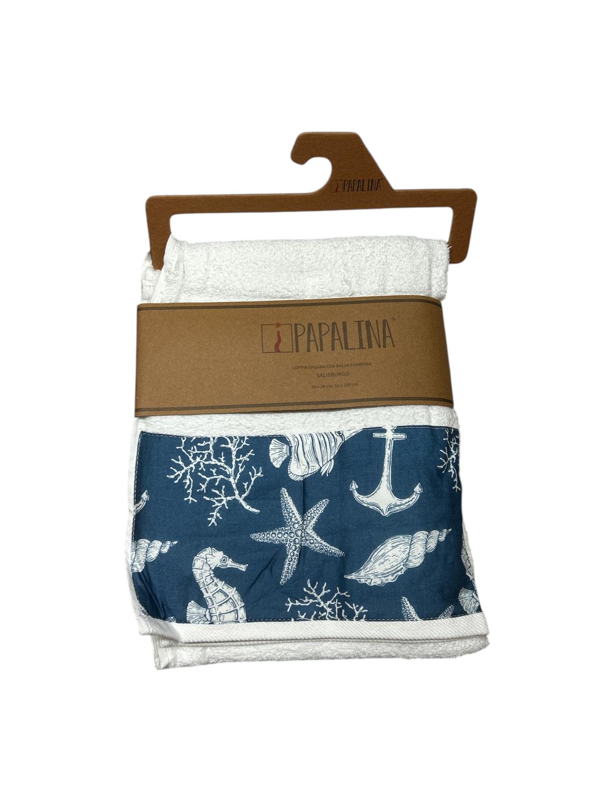 Set Asciugamani 1+1 Papalina Salisburgo Spugna di Cotone