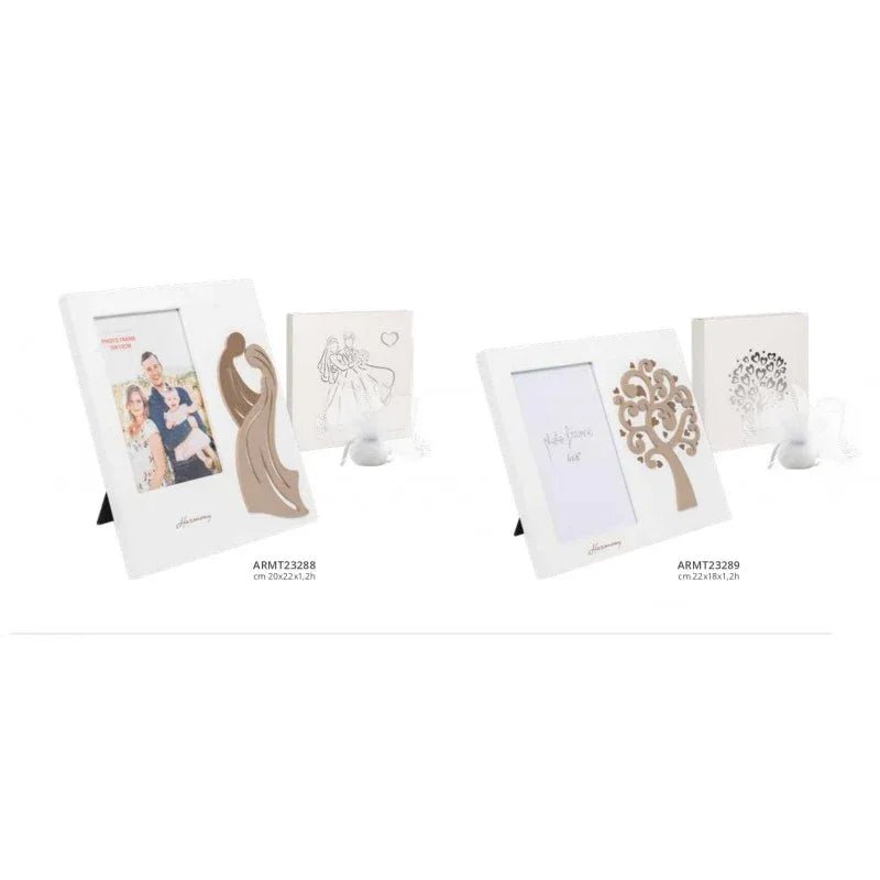 2 Pezzi Matrimonio Harmony Portafoto con albero Mdf - The King Luxury