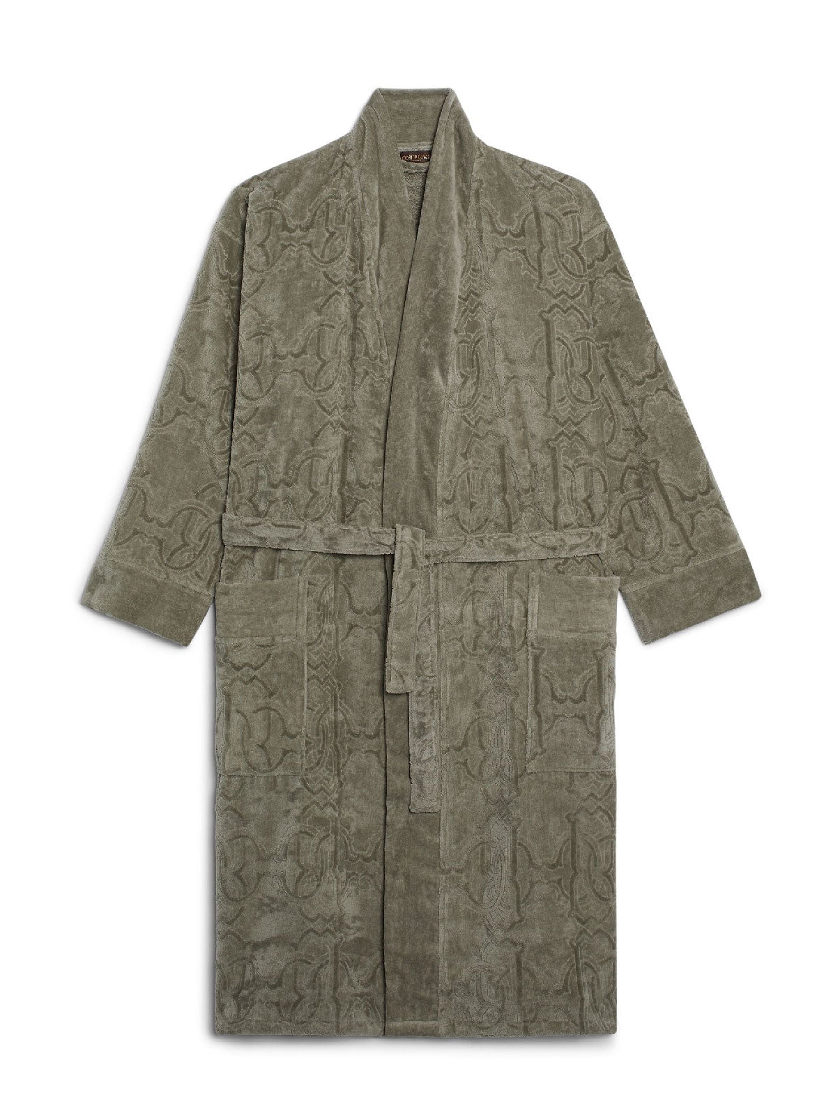 Accappatoio Roberto Cavalli Logo Cappuccio XXL Spugna di Cotone