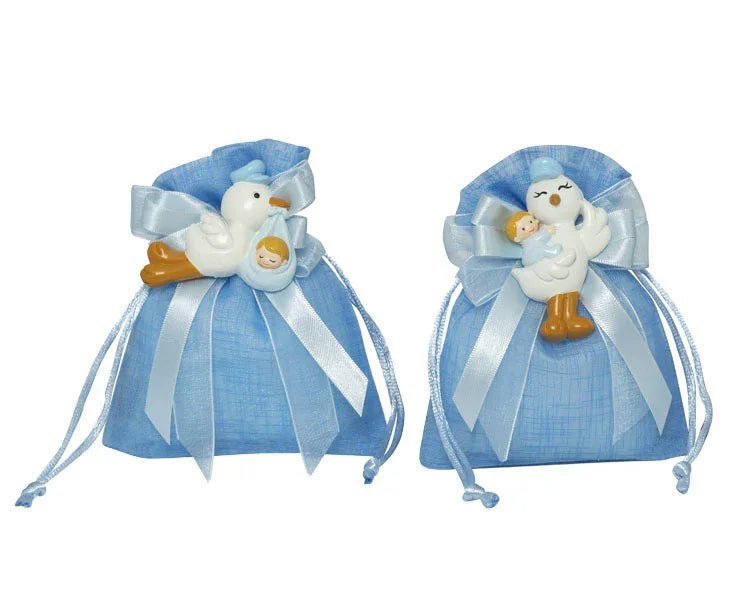 5 Pezzi Magnete cicogna con bimbo Resina Nascita Bimbo Harmony - The King Luxury