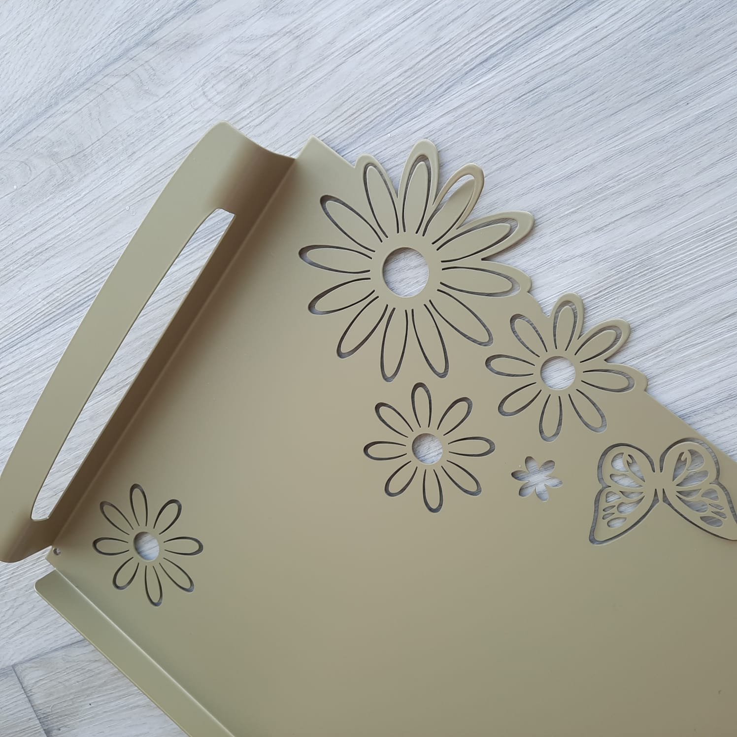 Vassoio grande Arti & Mestieri Margherite  Ferro