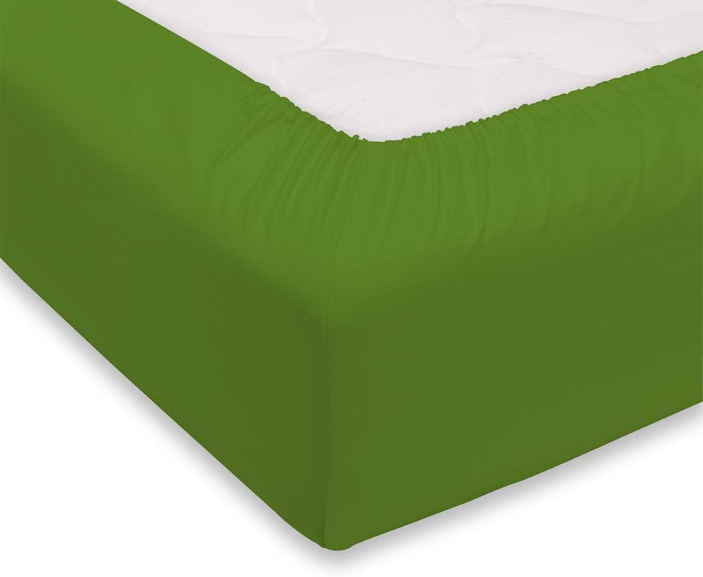 Lenzuolo sotto Maestri Cotonieri tinta unita, cotone mercerizzato 180x200 cm con angoli 27 cm, tessitura 60 fili/cm², elegante e Made in Italy.