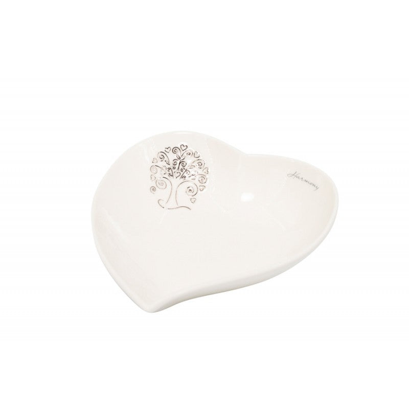 Matrimonio Harmony Piattino cuore albero  Porcellana