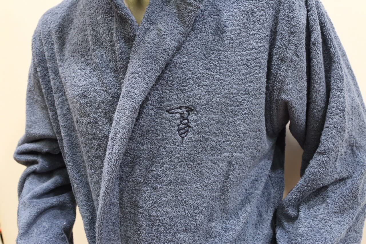Accappatoio Trussardi Ribbon Cappuccio L/XL Spugna di Cotone