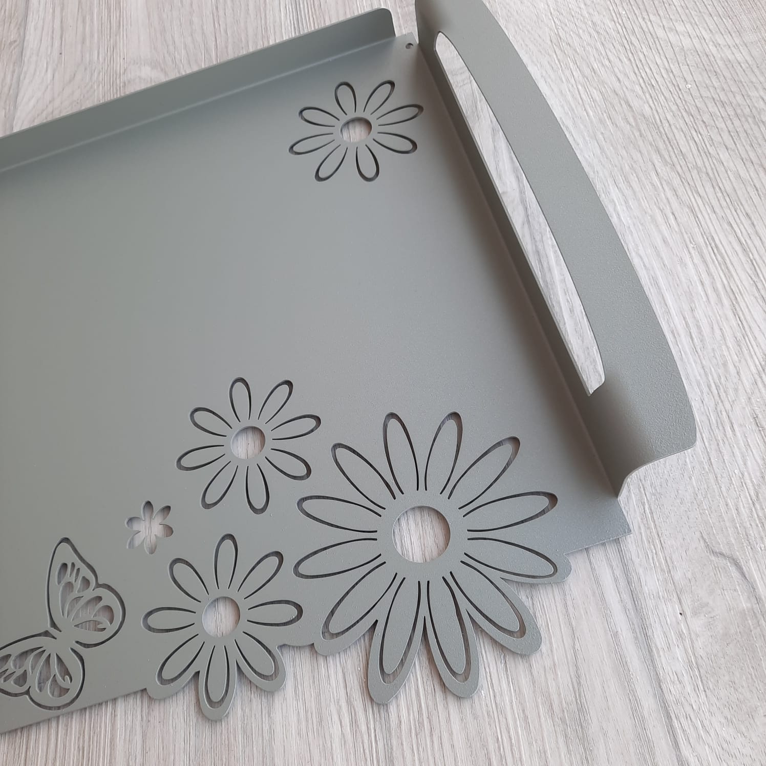 Vassoio grande Arti & Mestieri Margherite  Ferro