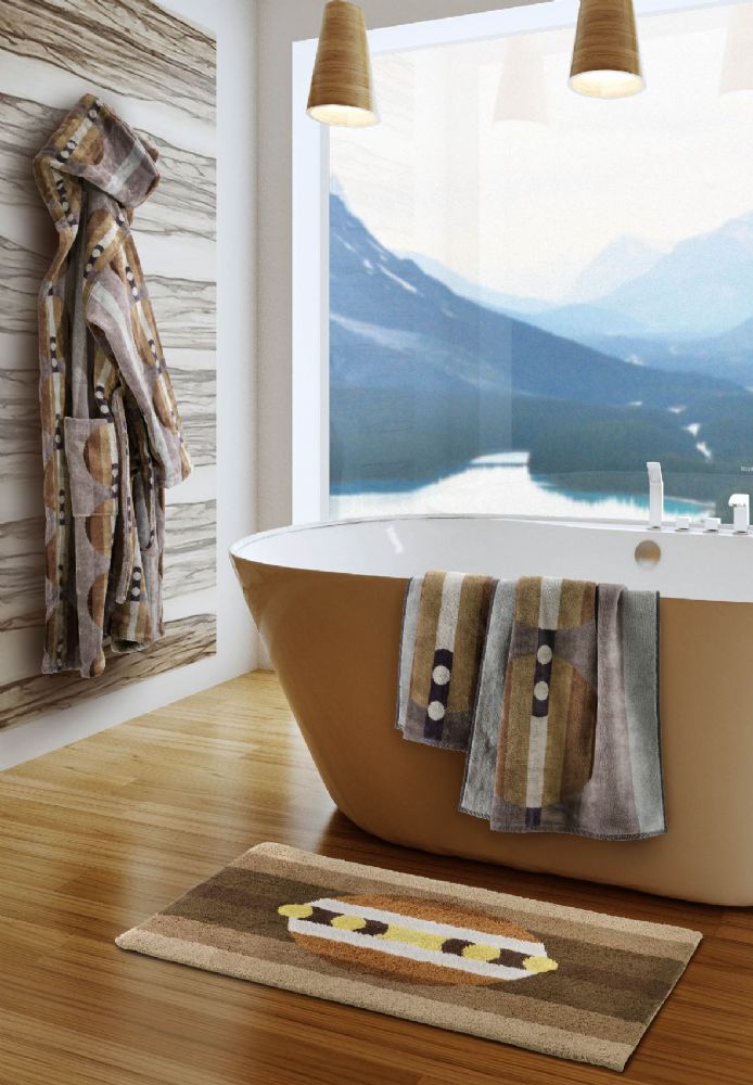 Tappeto Bagno Mirabello Carrara Mykonos 70 x 110 CM 100% Cotone