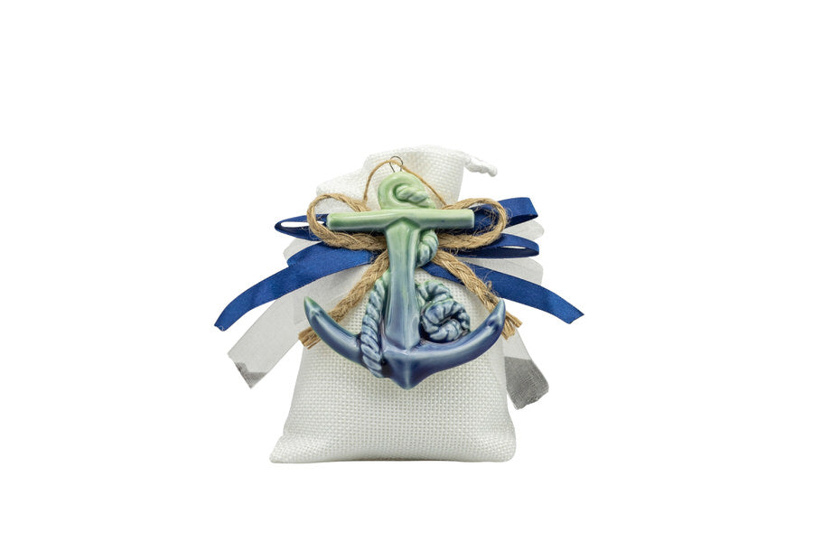 Sacchetto Matrimonio Harmony Magnete ancora e faro blu