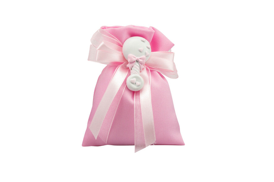 Magnete Biberon/Sonaglio rosa Nascita Bimba