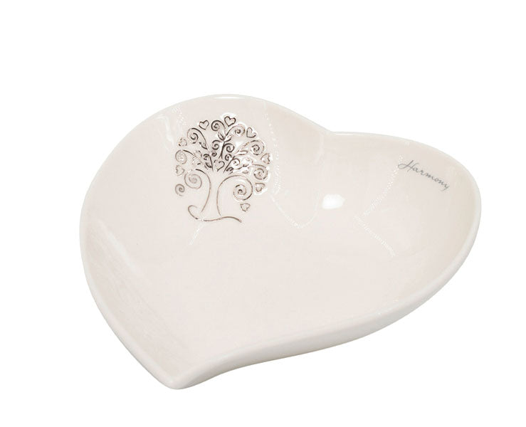 Matrimonio Harmony Piattino cuore albero  Porcellana
