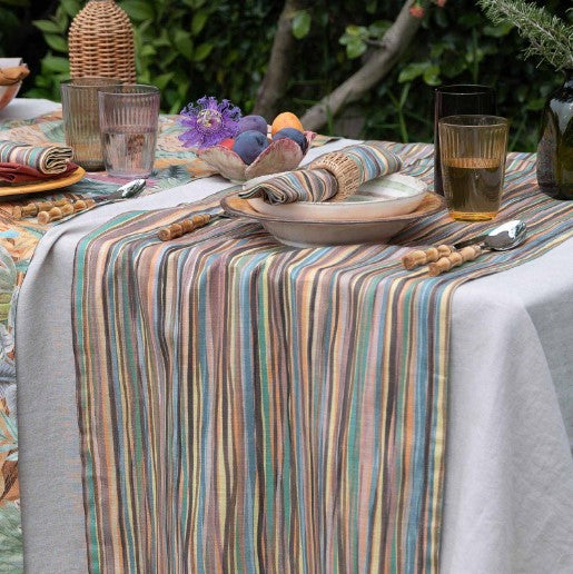 Runner Reevèr Madagascar Rigato 50x150 cm Cotone Fiammato