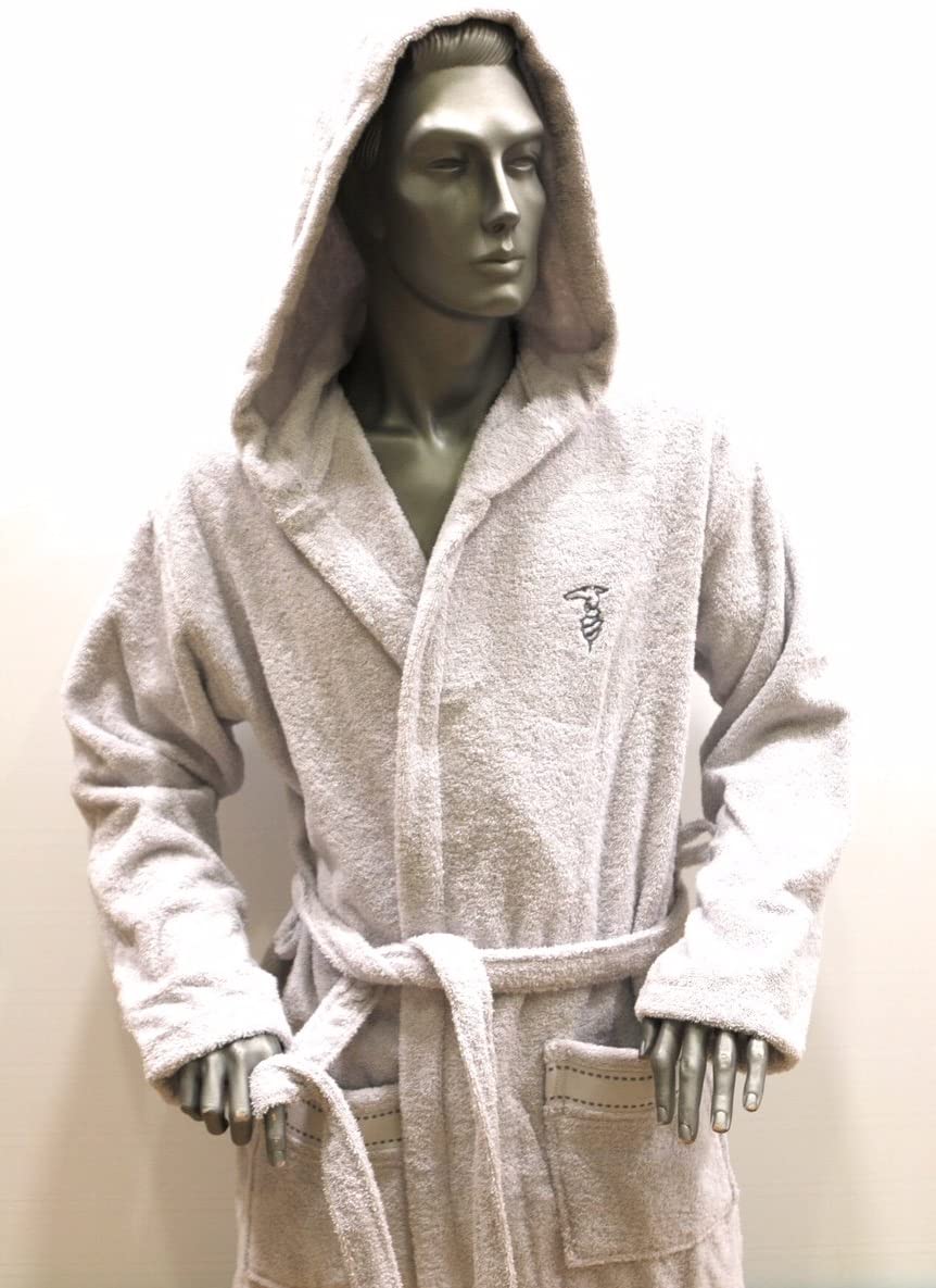 Accappatoio Trussardi Ribbon Cappuccio XXL Spugna di Cotone