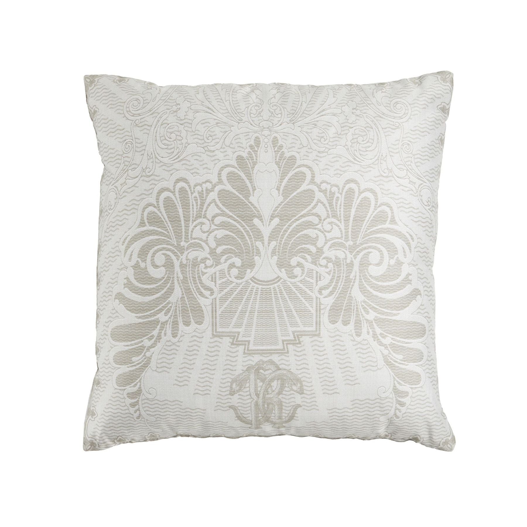 Cuscino arredo Roberto Cavalli Royal Collection 60x60 cm in raso di cotone, imbottitura anallergica, confezione originale. Made in Italy