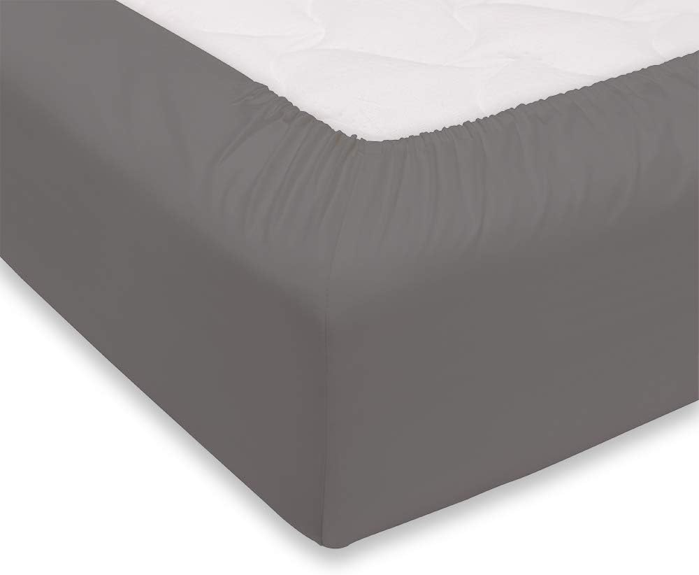 Lenzuolo sotto Maestri Cotonieri tinta unita, cotone mercerizzato 180x200 cm con angoli 27 cm, tessitura 60 fili/cm², elegante e Made in Italy.