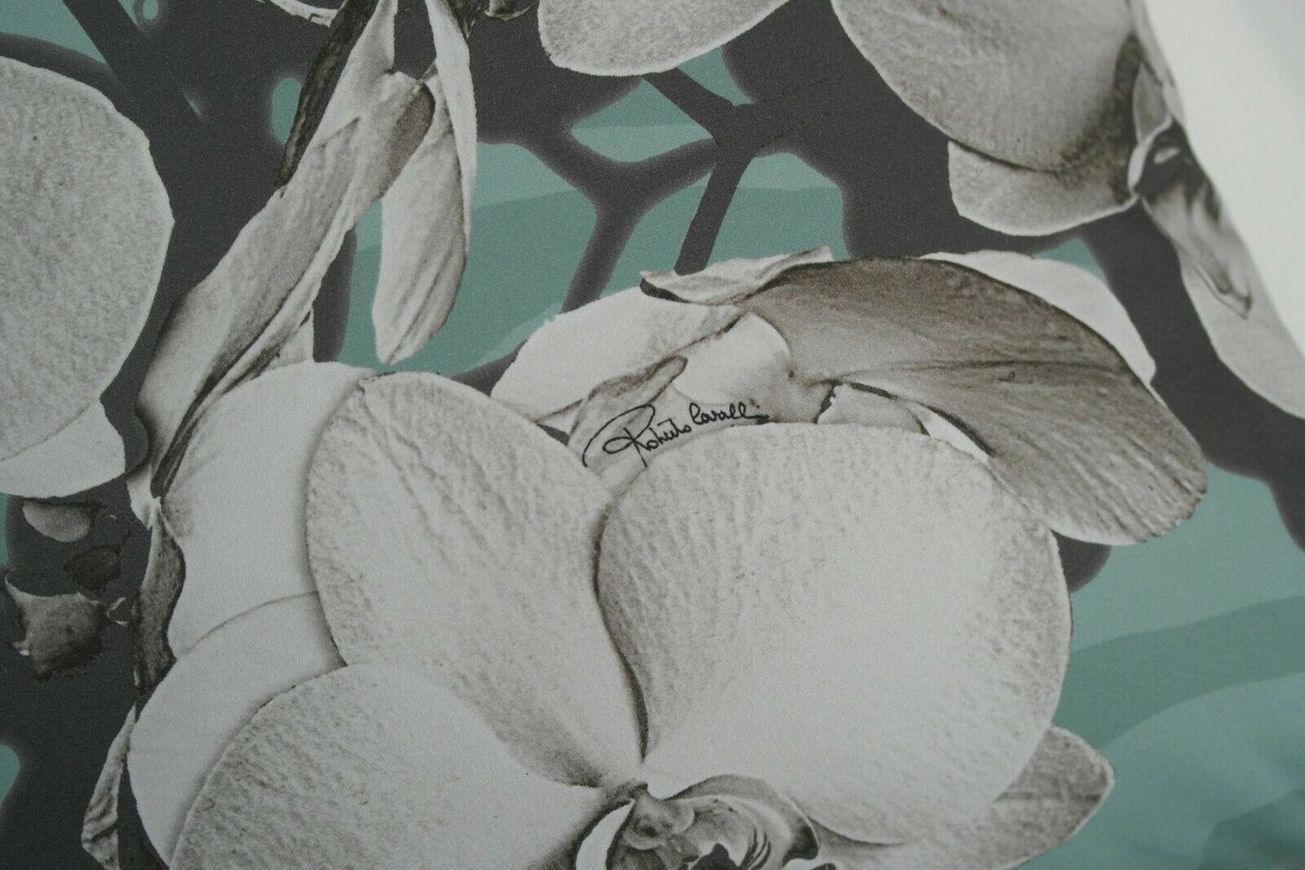 Cuscino Arredo Roberto Cavalli Divine Orchid 40x40 cm Raso di Cotone