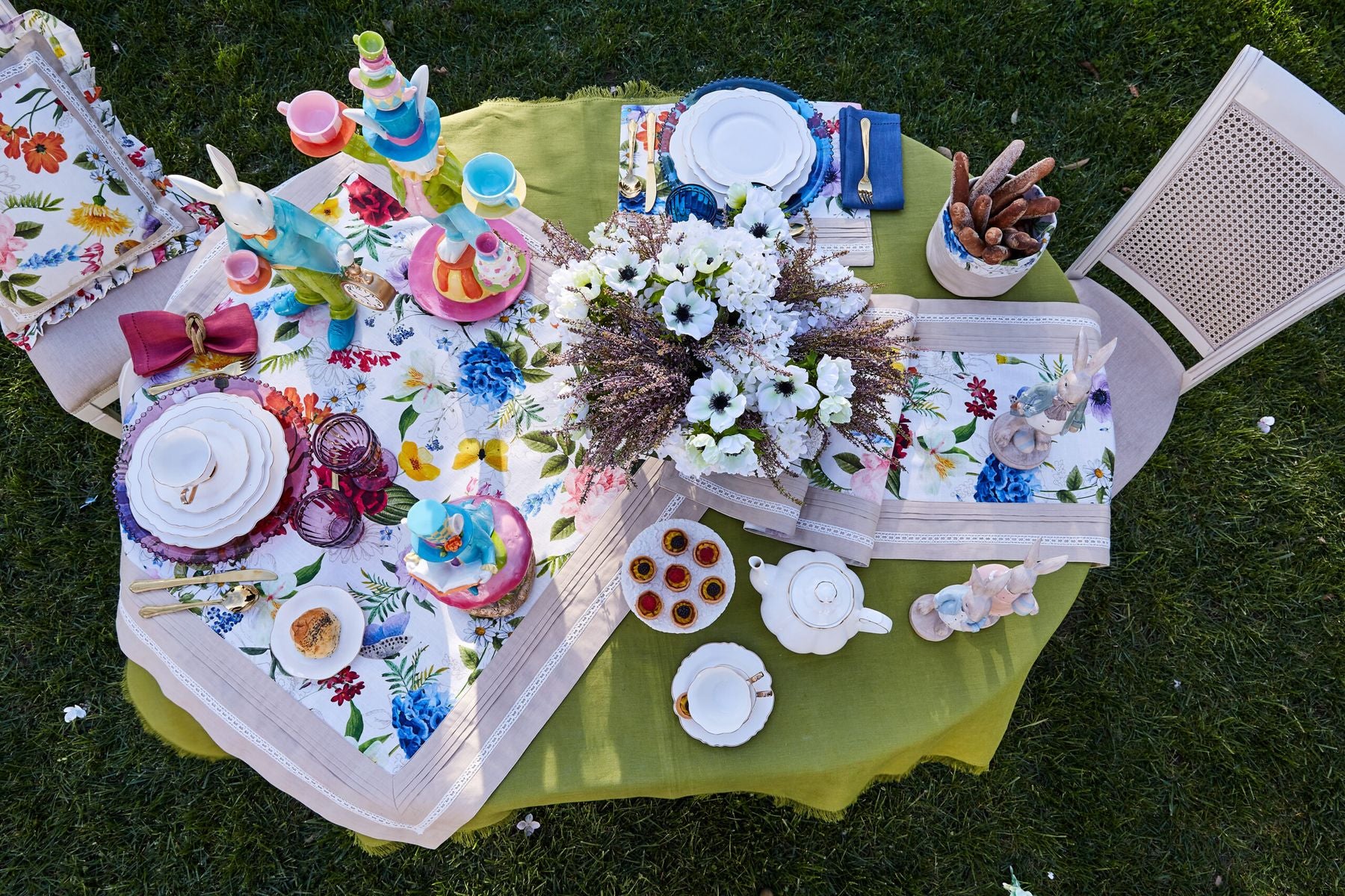 Set tovaglietta colazione Preziosa Orchidea  Cotone