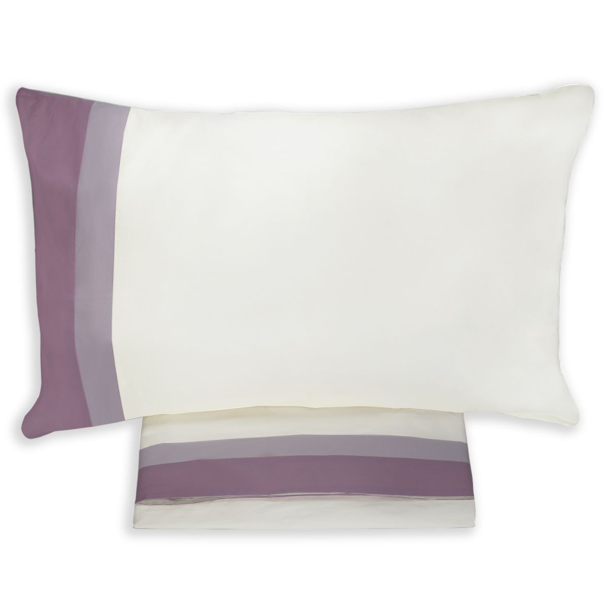 Completo lenzuola matrimoniale Vomero in puro cotone con lenzuolo sopra, sotto con angoli e due federe, stile moderno e produzione Made in Italy.