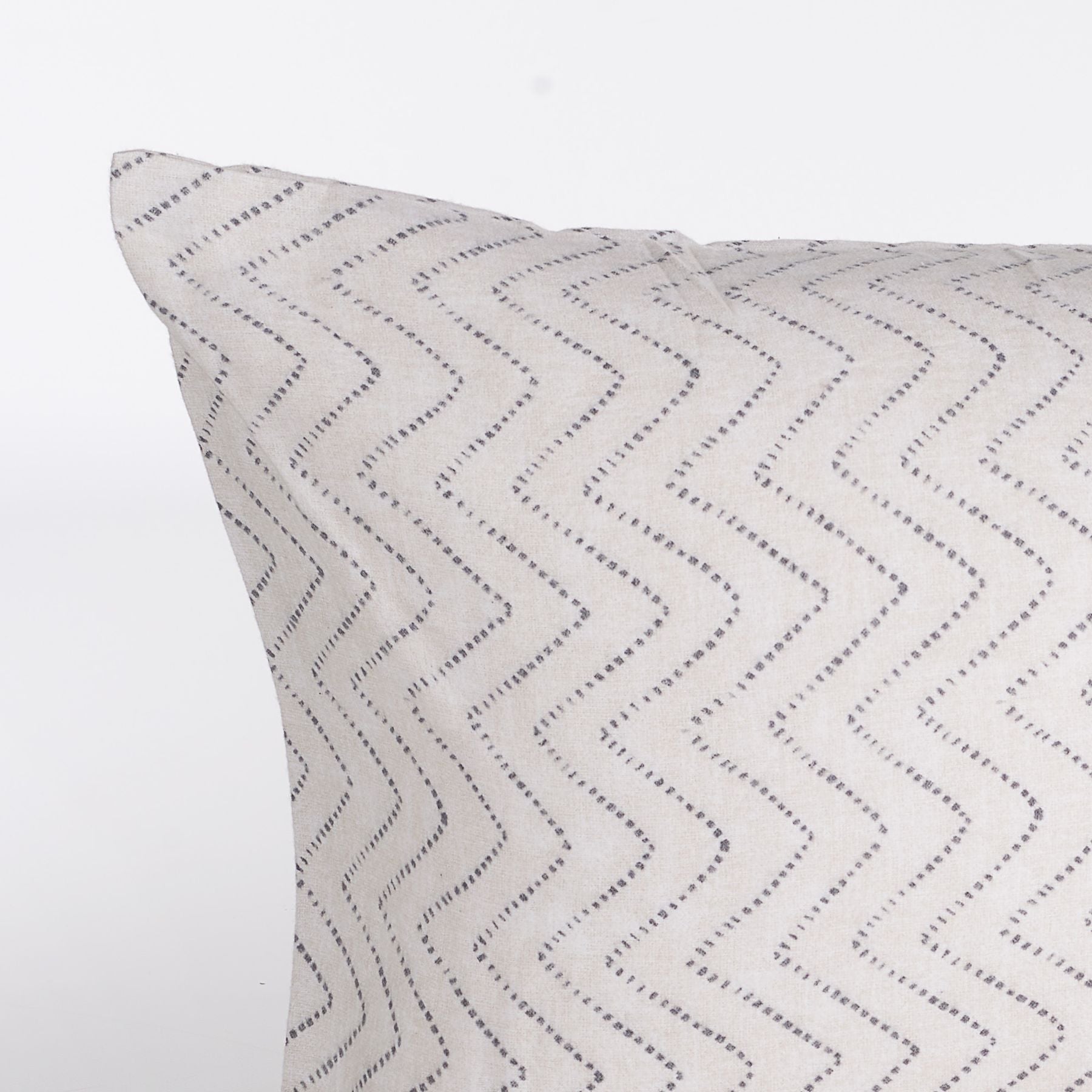 Completo lenzuola singolo Maè Via Roma 60 in cotone con motivo Chevron, lenzuolo con elastici e federa coordinata