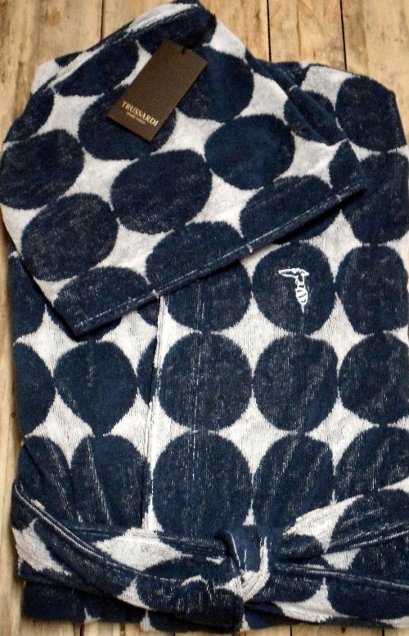 Accappatoio Trussardi Fregio Cappuccio L/XL Spugna di Cotone