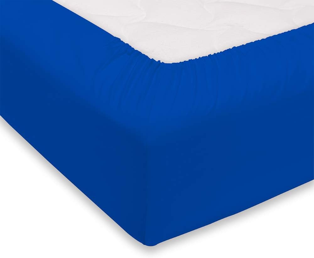 Lenzuolo sotto Maestri Cotonieri tinta unita, cotone mercerizzato 180x200 cm con angoli 27 cm, tessitura 60 fili/cm², elegante e Made in Italy.