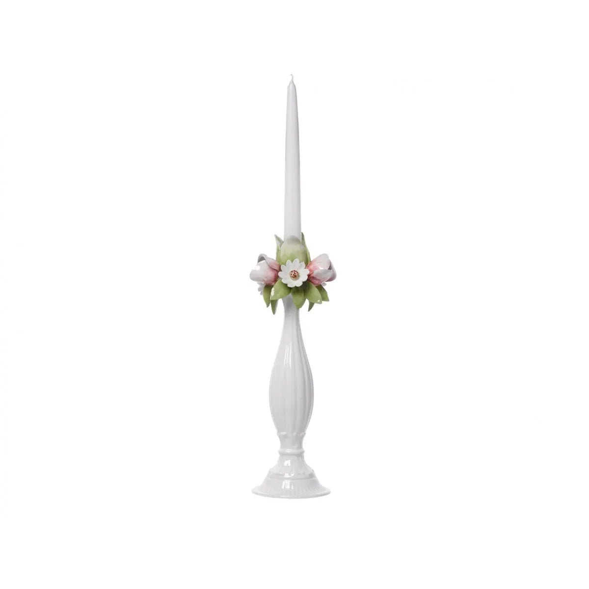 Candeliere Porcellana Tulipani Margherite Schonherr 31cm - The King Luxury