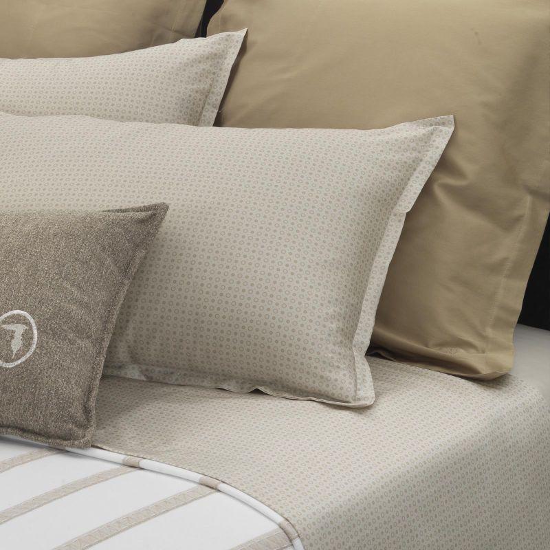 Completo Lenzuola Trussardi Micro Circles Raso Cotone Matrimoniale - The King Luxury