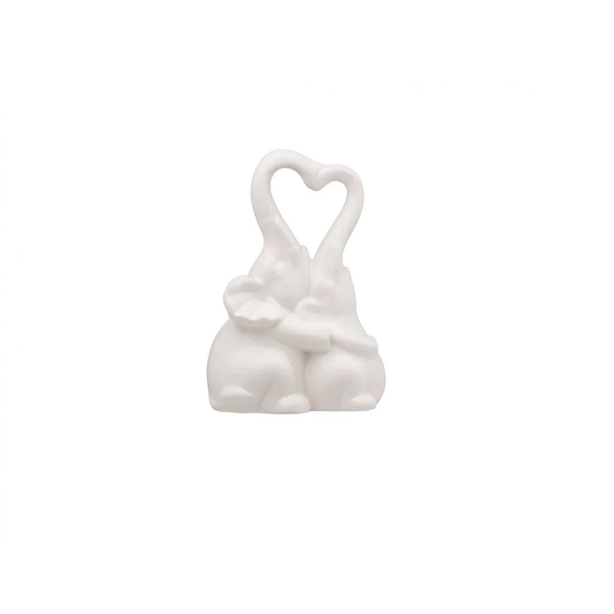 Coppia Elefanti Porcellana Schonherr White Wedding Love - The King Luxury