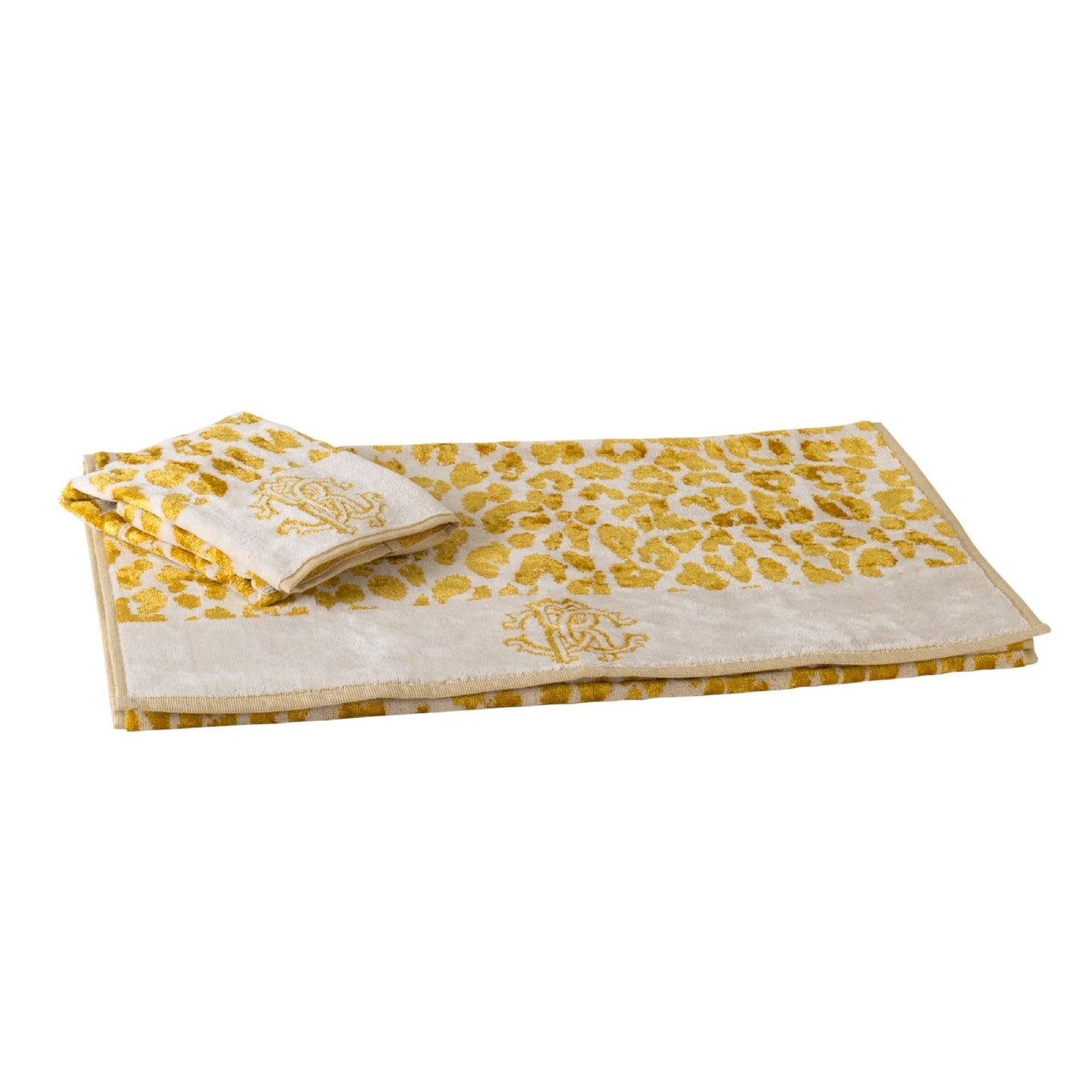 Set Asciugamani Roberto Cavalli Snow Leopard Spugna di Cotone