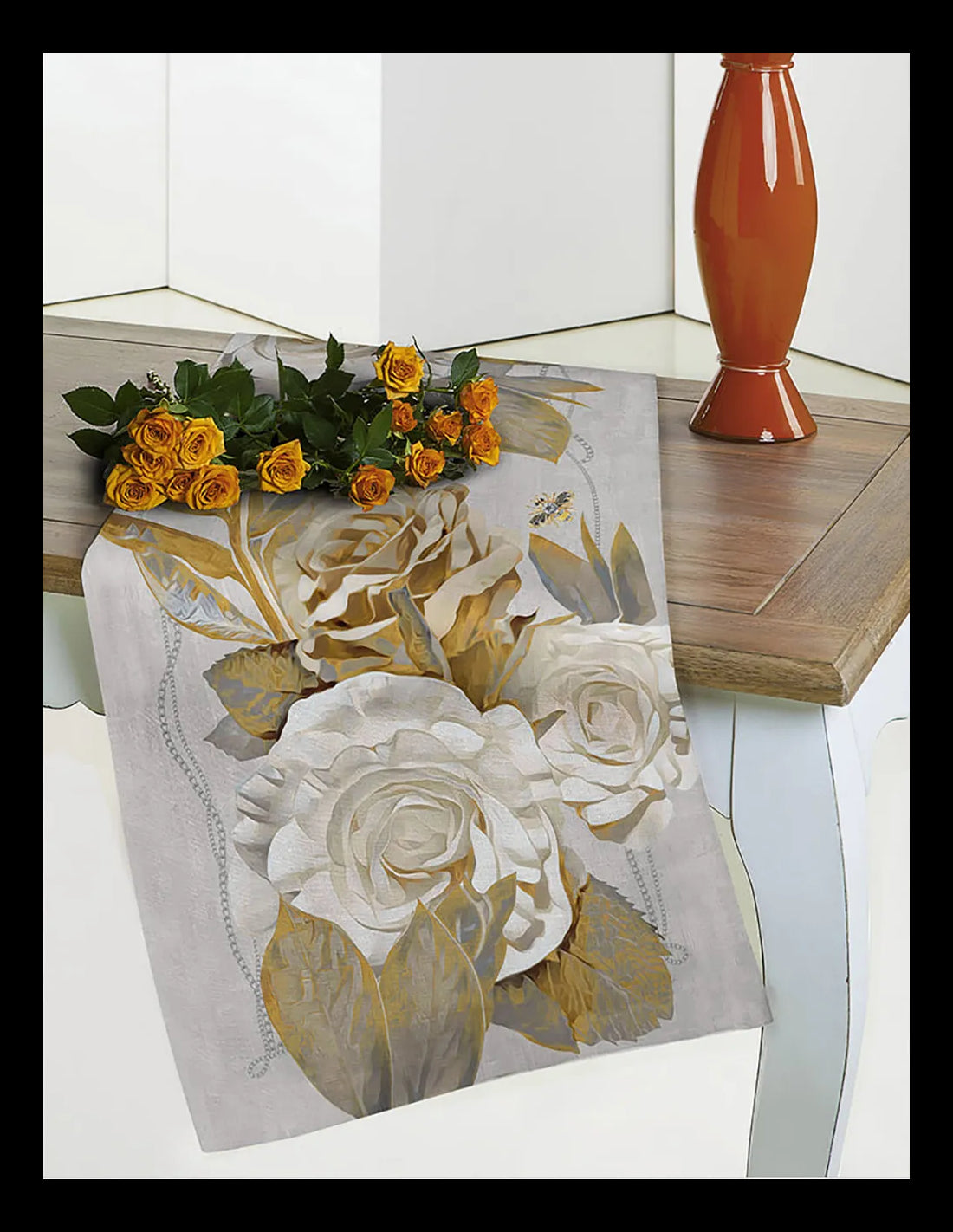Runner Tessitura Randi Gold 50x150 cm Cotone