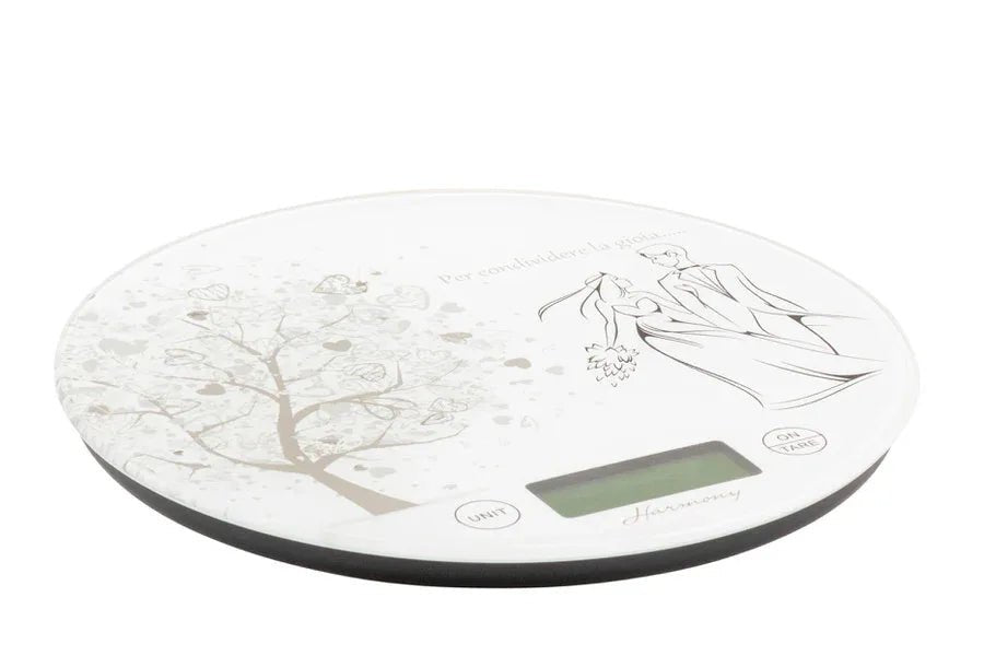 Matrimonio Harmony Bilancia tonda in vetro con albero Vetro - The King Luxury
