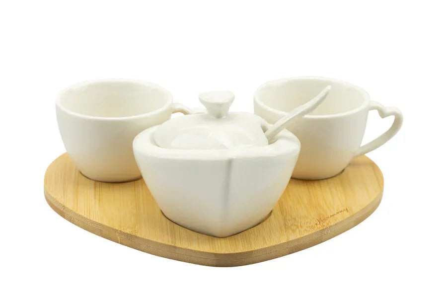 Matrimonio Harmony Set 2 tazzine c/zuccheriera Porcellana - The King Luxury