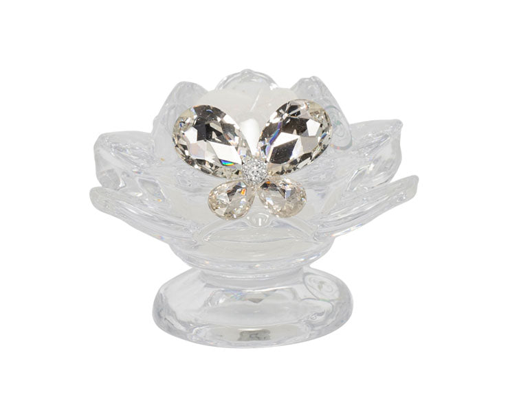 Matrimonio Harmony Porta candela fiore di loto  Cristallo