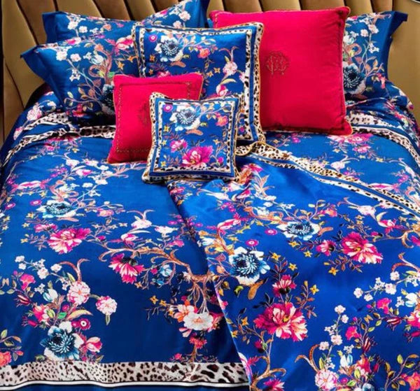Completo Lenzuola Roberto Cavalli Beethoven Matrimoniale Raso di Cotone