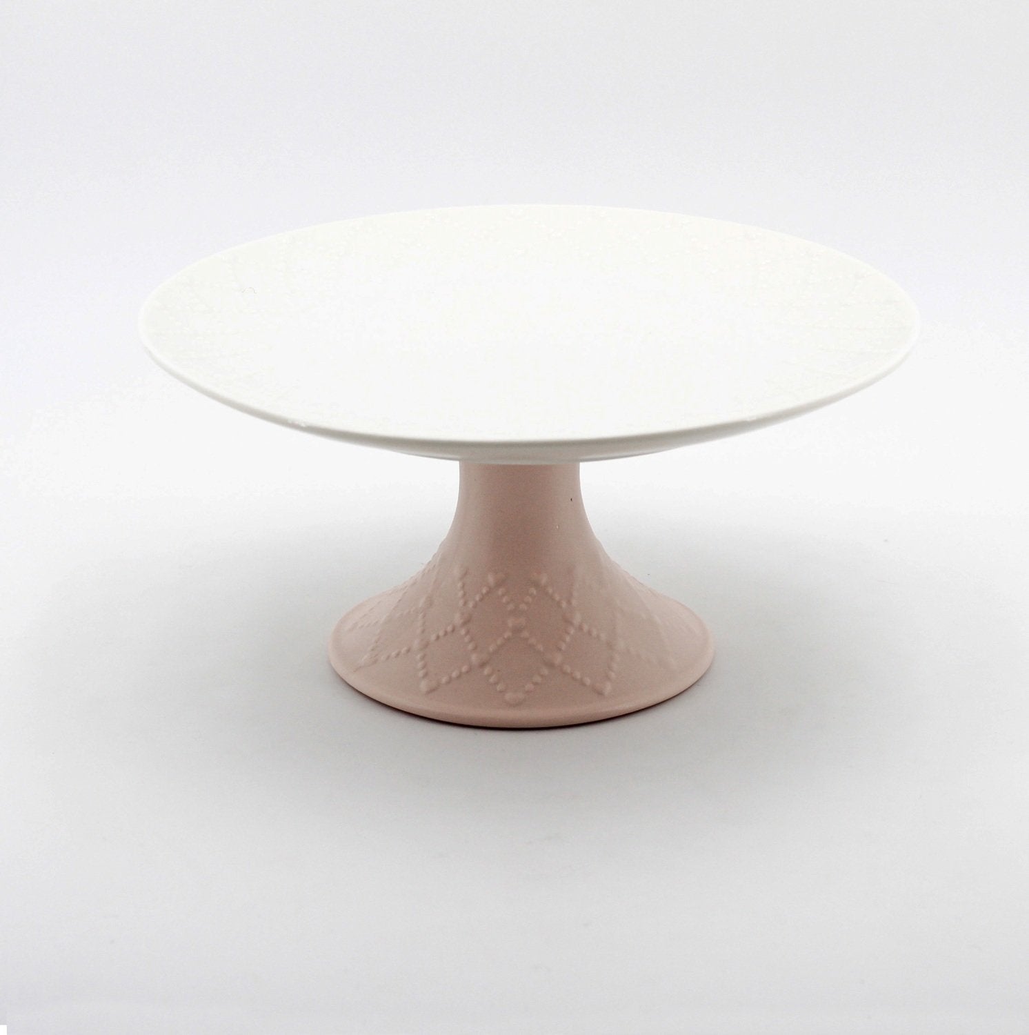 Alzatina media Ilary Queen Jadore in porcellana bicolore, diametro 19 cm, altezza 10 cm, elegante e Made in Italy.