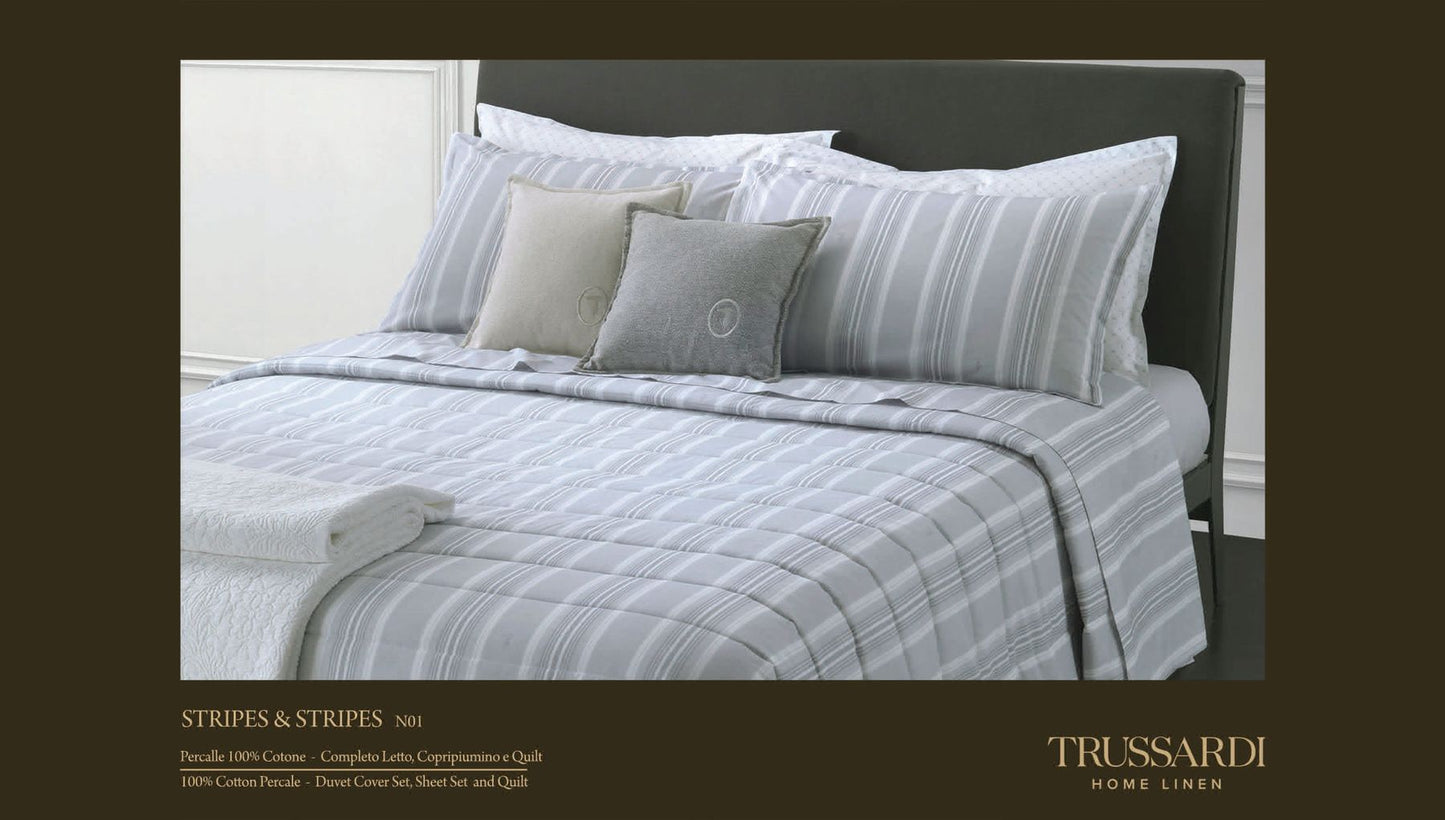 Quilt Matrimoniale Trussardi Stripes & Stripes Matrimoniale Raso di Cotone