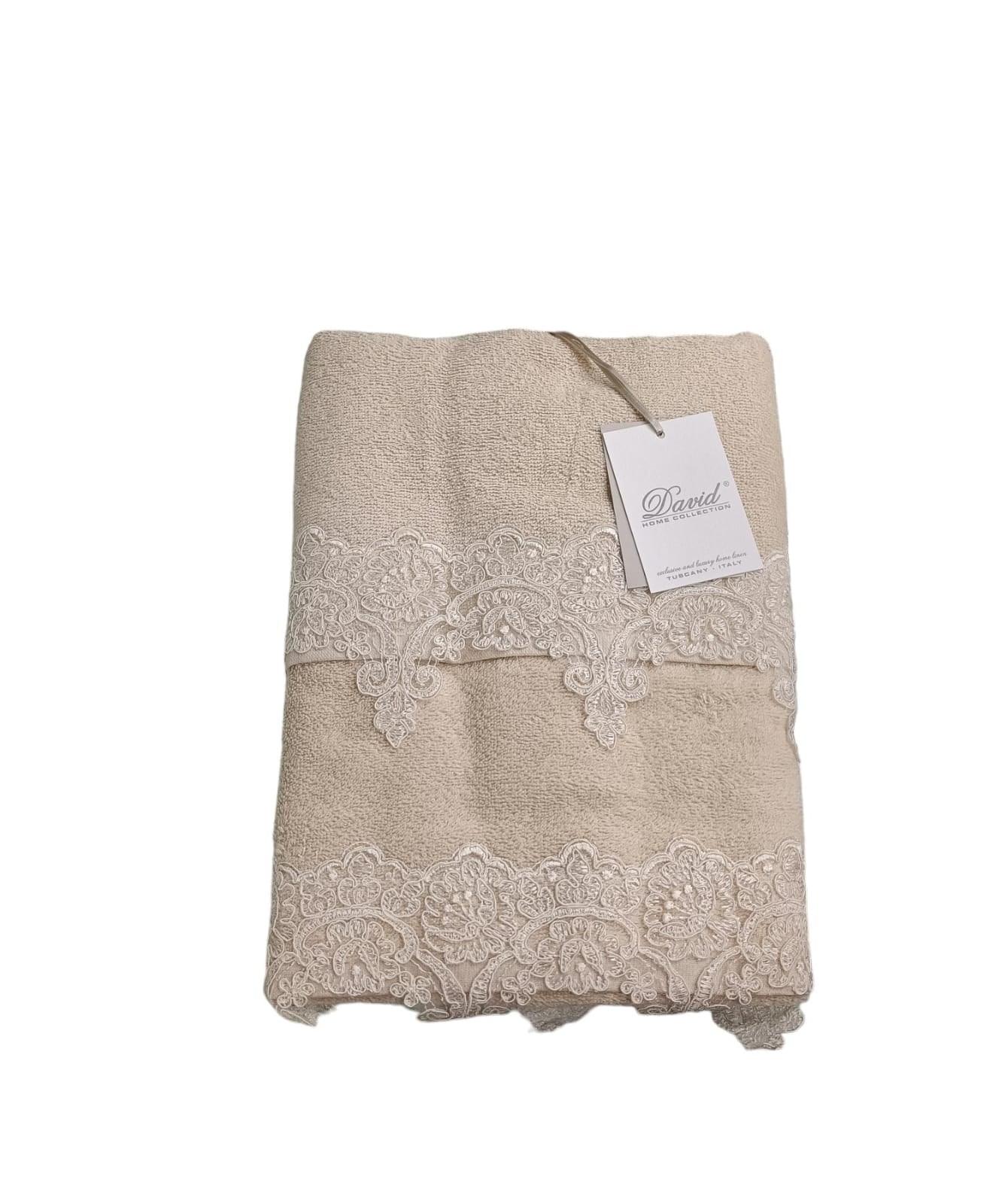 Set Asciugamani 1+1 David Pizzo Nuovo Spugna di Cotone - The King Luxury