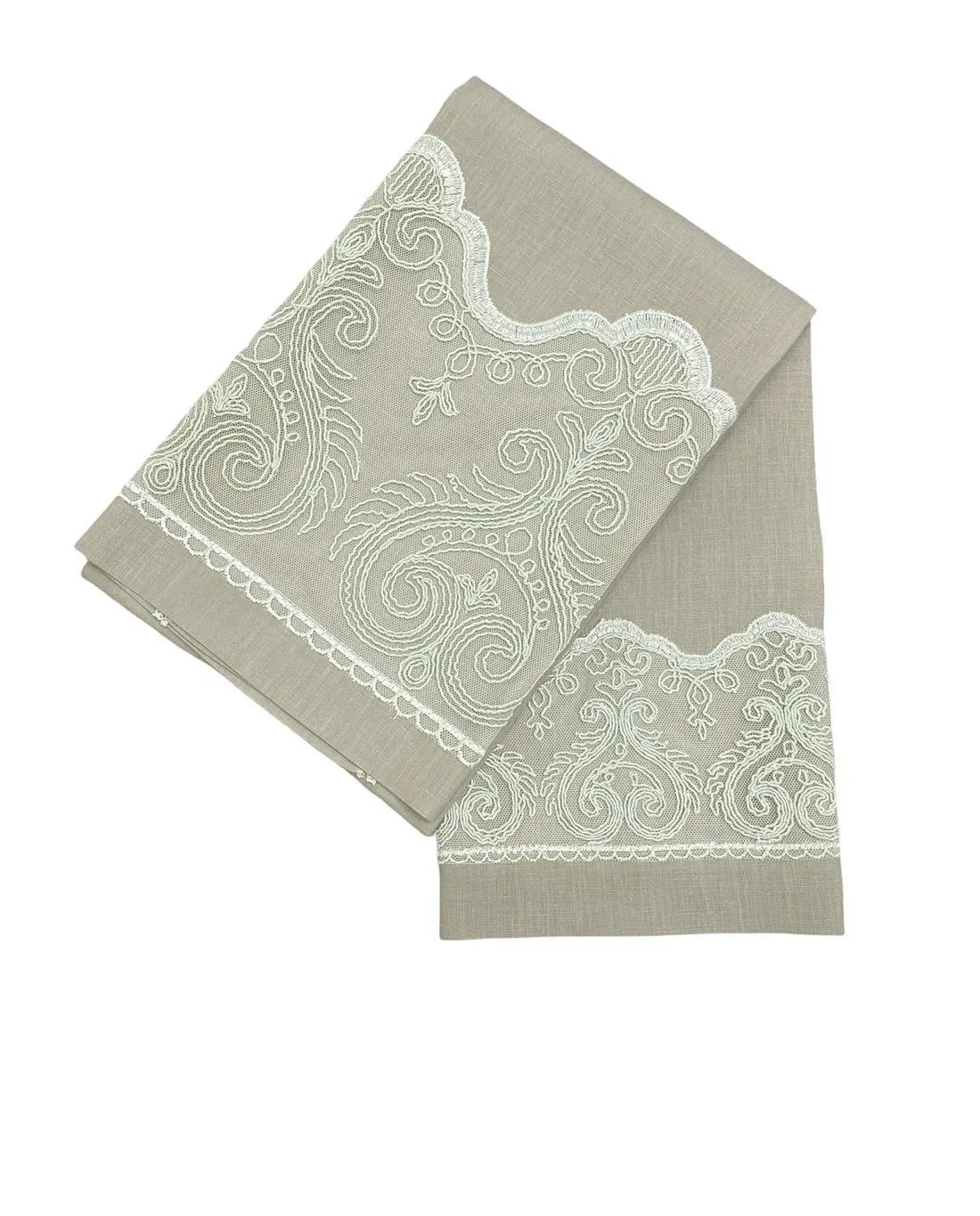 Set Asciugamani Opera Prima Lilibet 100% Lino - The King Luxury