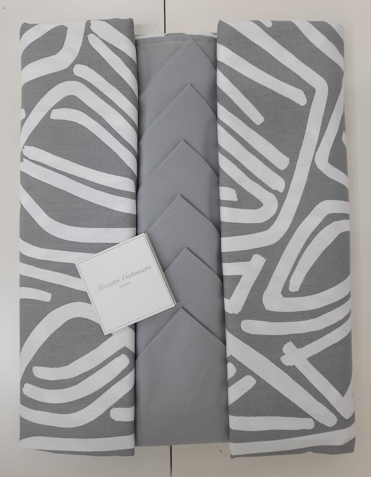 Tovaglia da Tavola Maestri Cotonieri Virgolette X12 Cotone