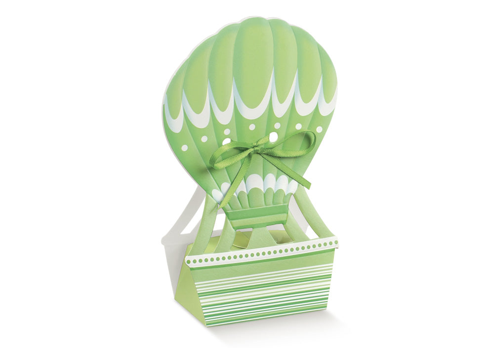 Scatolina Nascita Bimbo Bimba Mongolfiera Verde Florentina