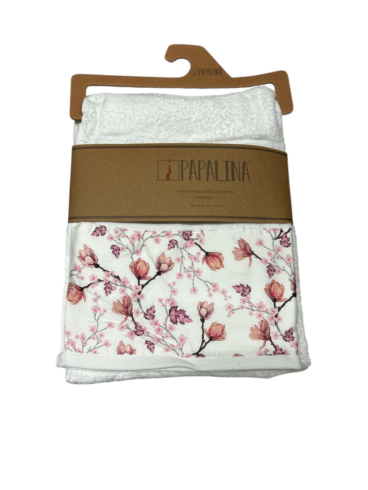 Set Asciugamani 1+1 Papalina Mirabello  Spugna di Cotone