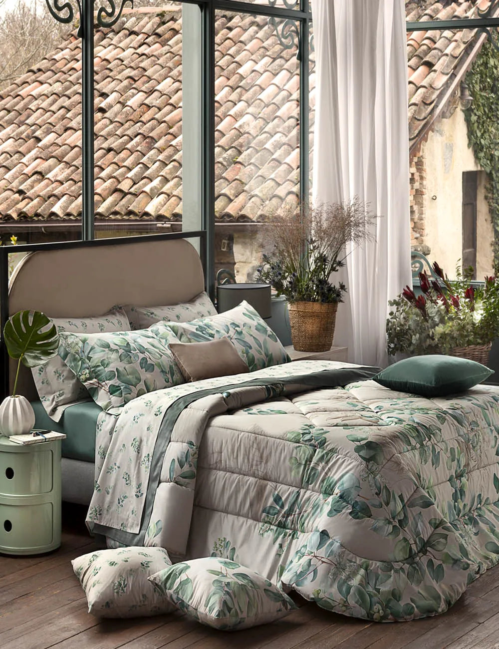 Trapunta Matrimoniale Tessitura Randi Laurel – 270x270 cm – Percalle di Cotone 200 TC