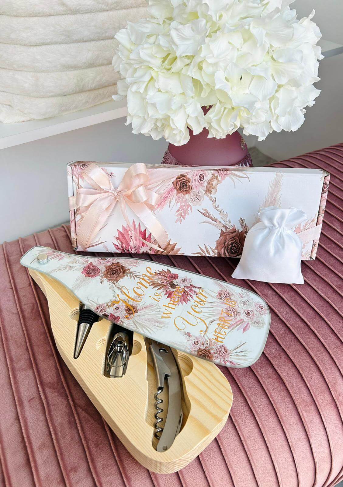 2 Pezzi Set vino Special Gifts Rose - The King Luxury