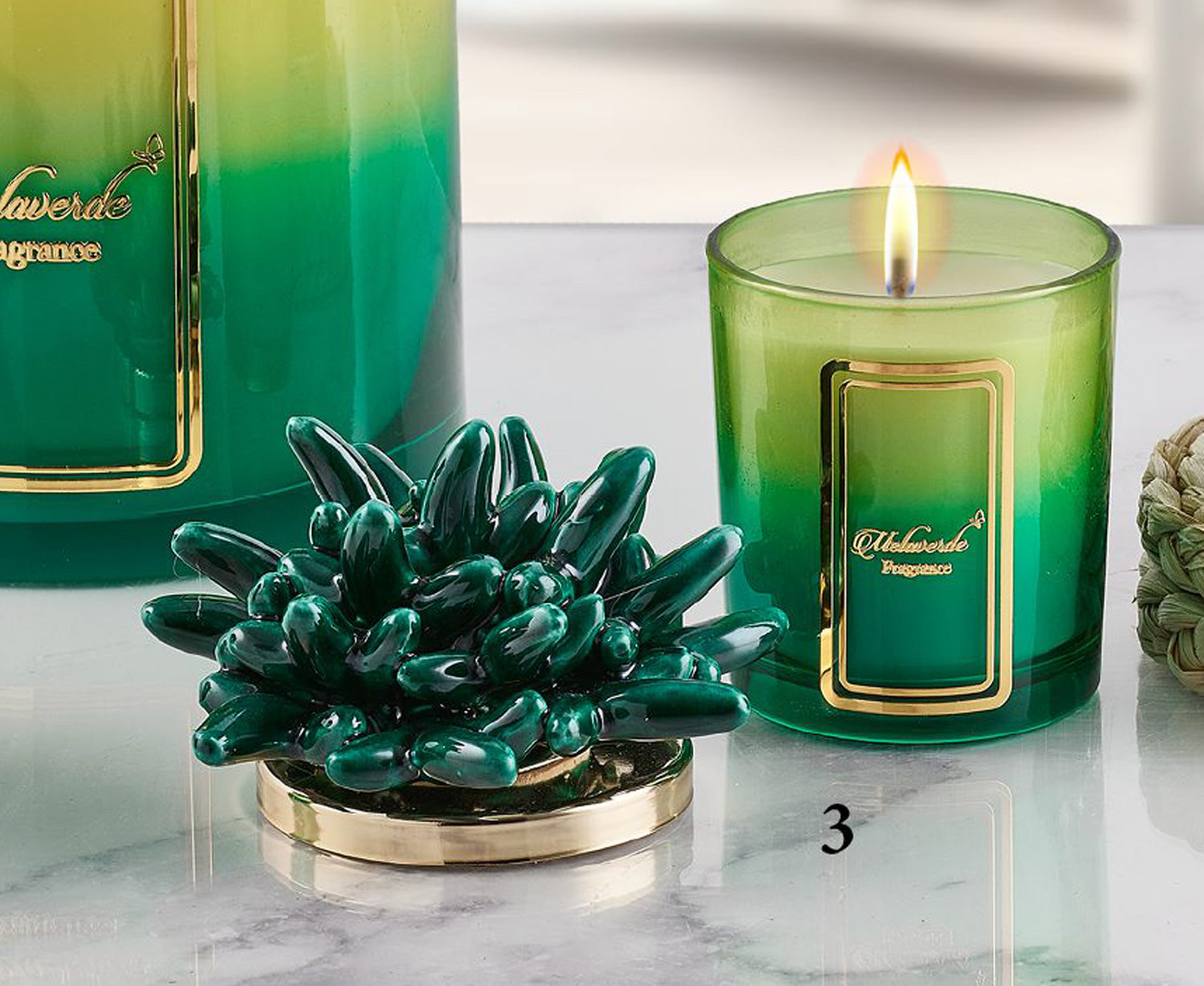 Candela Media Melaverde Linea Tropicana  Porcellana