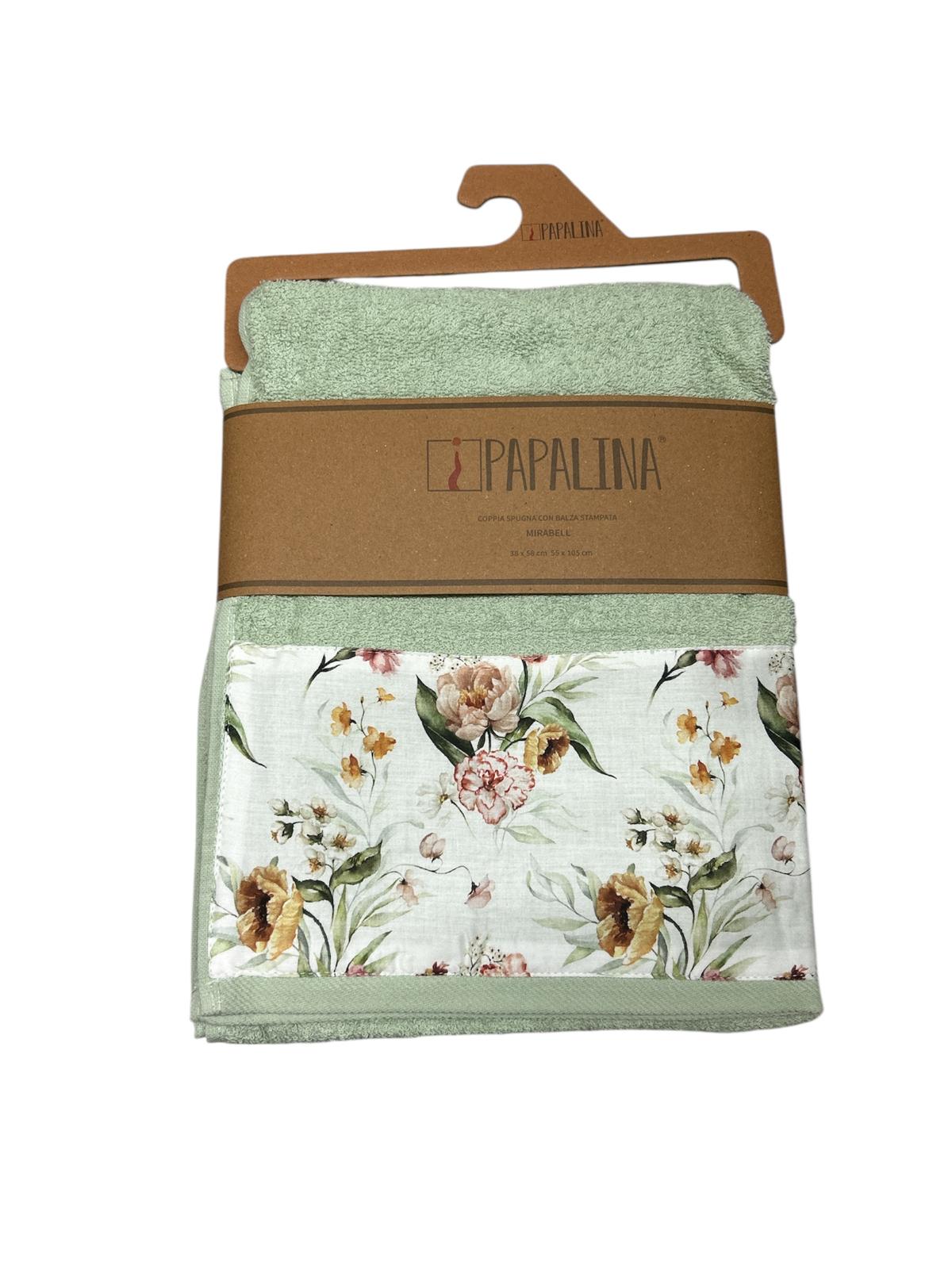Set Asciugamani 1+1 Papalina Mirabello  Spugna di Cotone