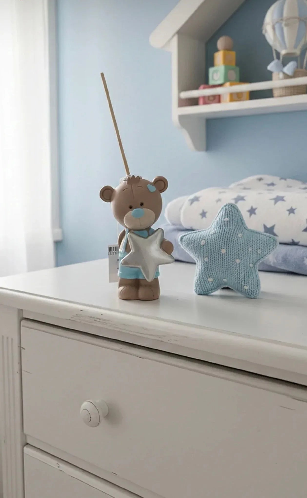 4 Pezzi Bomboniera Nascita Bimbo Profumatore Orsetto Special Gifts RB1075S/B - The King Luxury